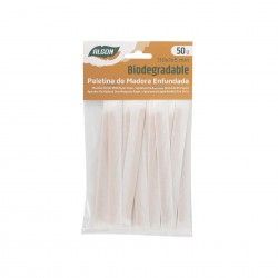 Palheta Caf Madeira Biodegradvel Embalado 0.5X11cm Pack 50