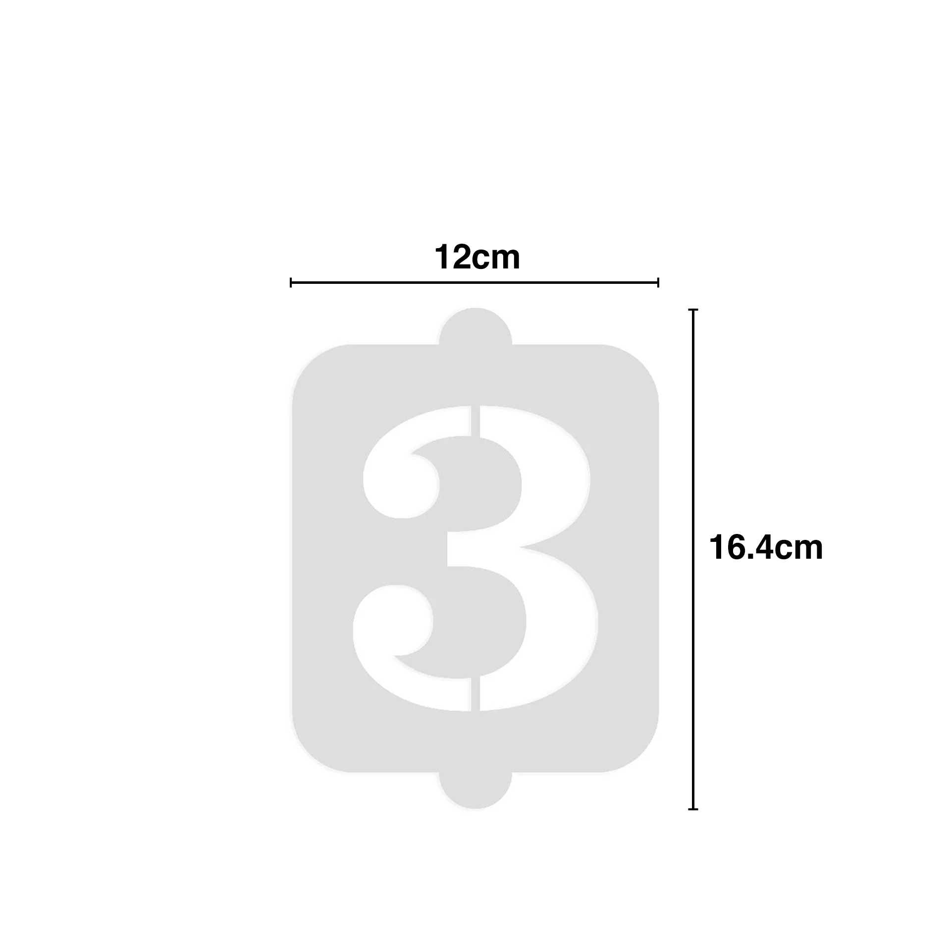 Molde Número para Bolo N.3 12X16.4cm
