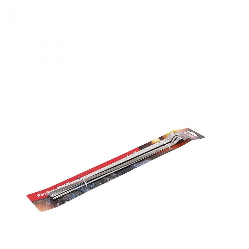 Espeto Churrasco Metal 35cmx6mm Pack 6