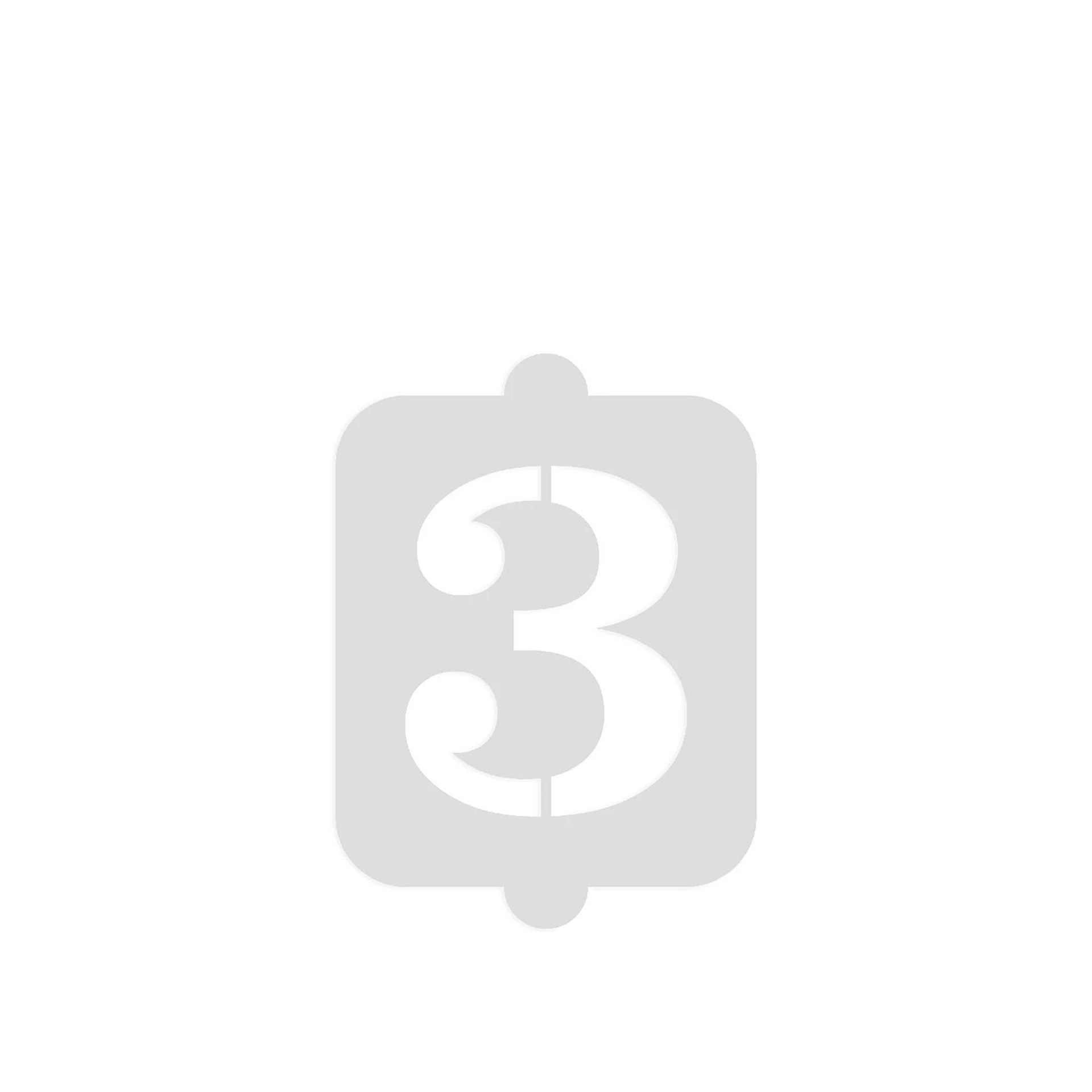 Molde Número para Bolo N.3 12X16.4cm