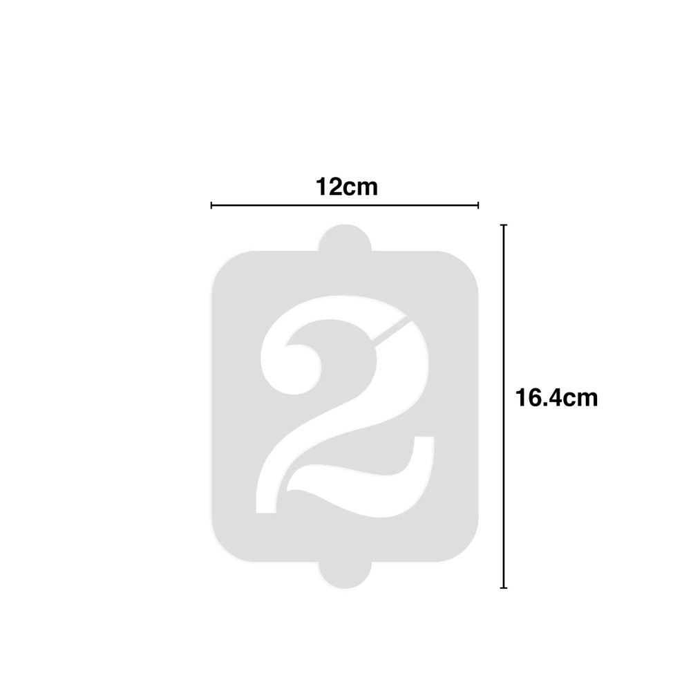 Molde N�mero para Bolo N.2 12X16.4cm