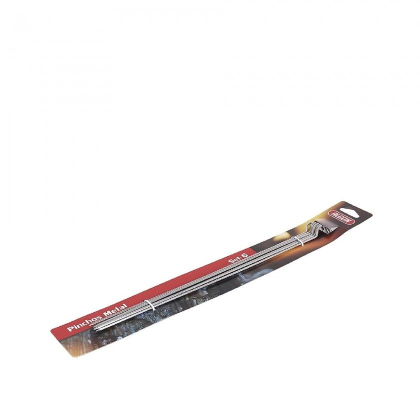 Espeto Churrasco Metal 35cmx2.5mm Pack 6