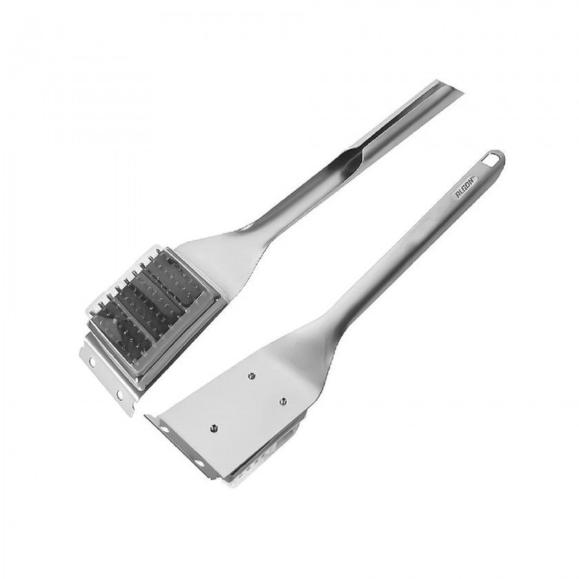 Escova Limpa Churrasqueira Inox 44cm
