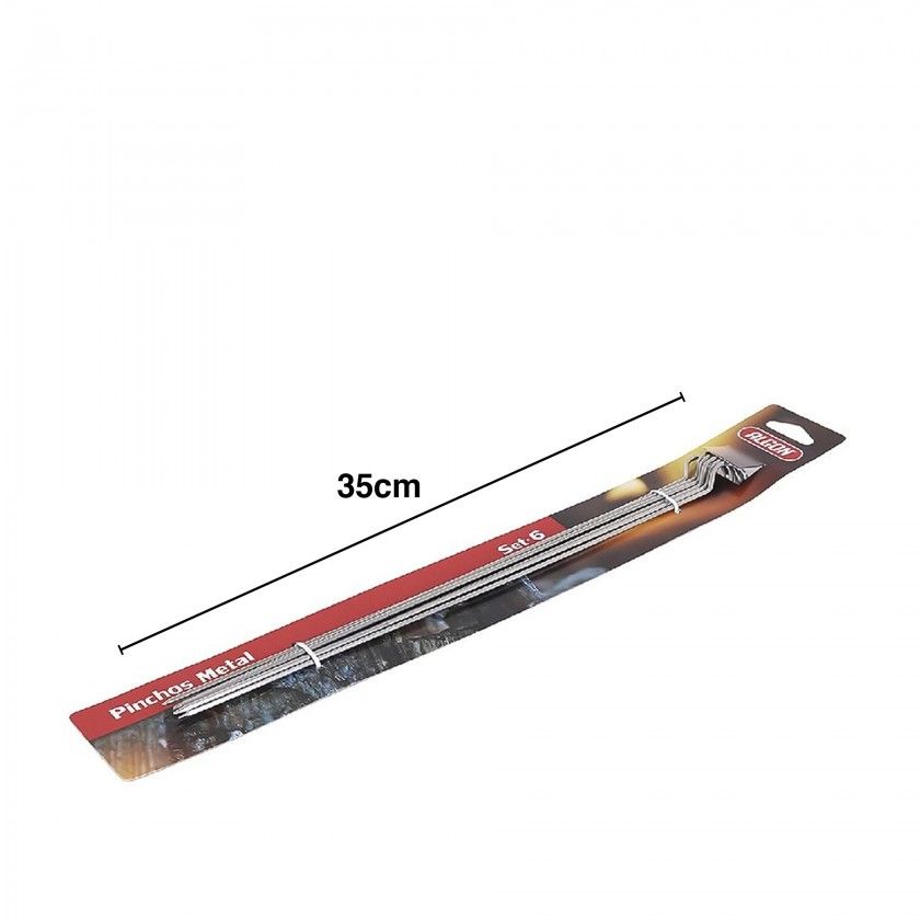 Espeto Churrasco Metal 35cmx2.5mm Pack 6 Espeto Churrasco Metal 35cmx2.5mm Pack 6