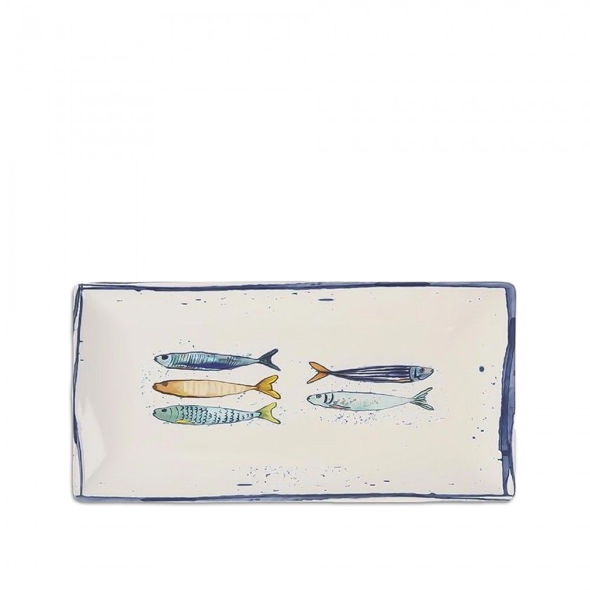 Travessa Cermica Peixe Retangular