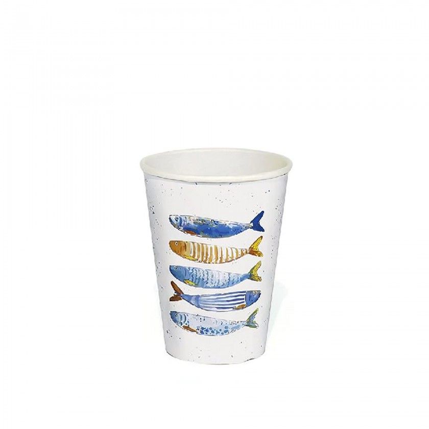 Copo Carto Peixe Redondo 330ml Pack 8