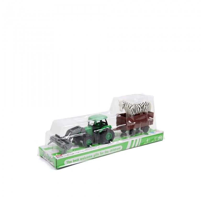 Trator com Reboque Animais 25cm Trator com Reboque Animais 25cm