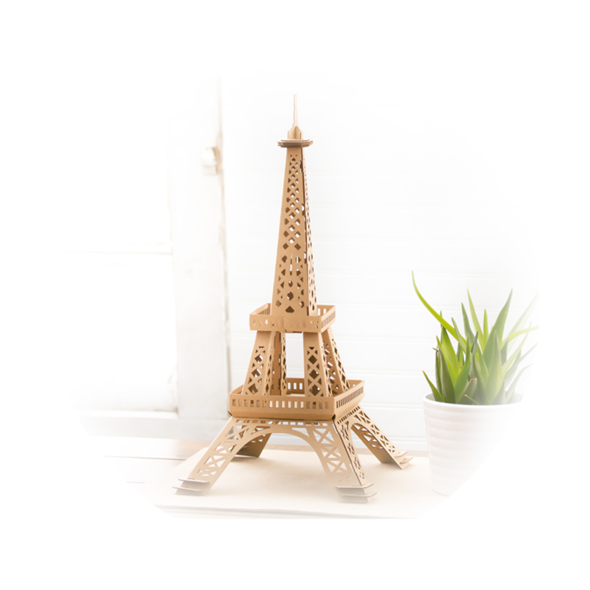 Puzzle 3D Cartão Torre Eiffel