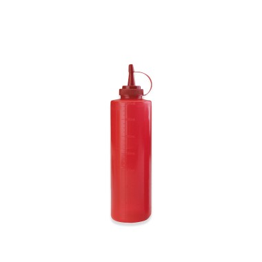Frasco Molho Plástico com Tampa Vermelho