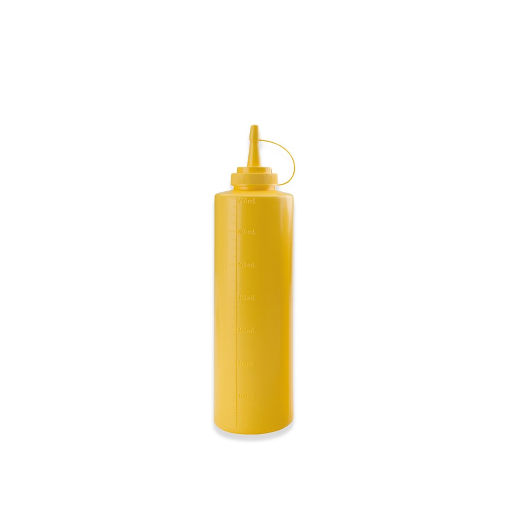 Frasco Molho Plástico com Tampa Amarelo