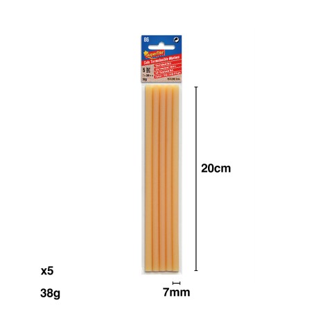 Cola Quente Supertite para Pistola Madeira 38gr 7mmx20cm Pack 5 - Image product