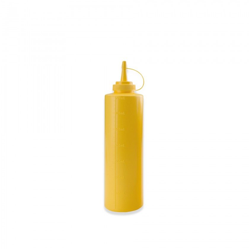Frasco Molho Plstico com Tampa Amarelo