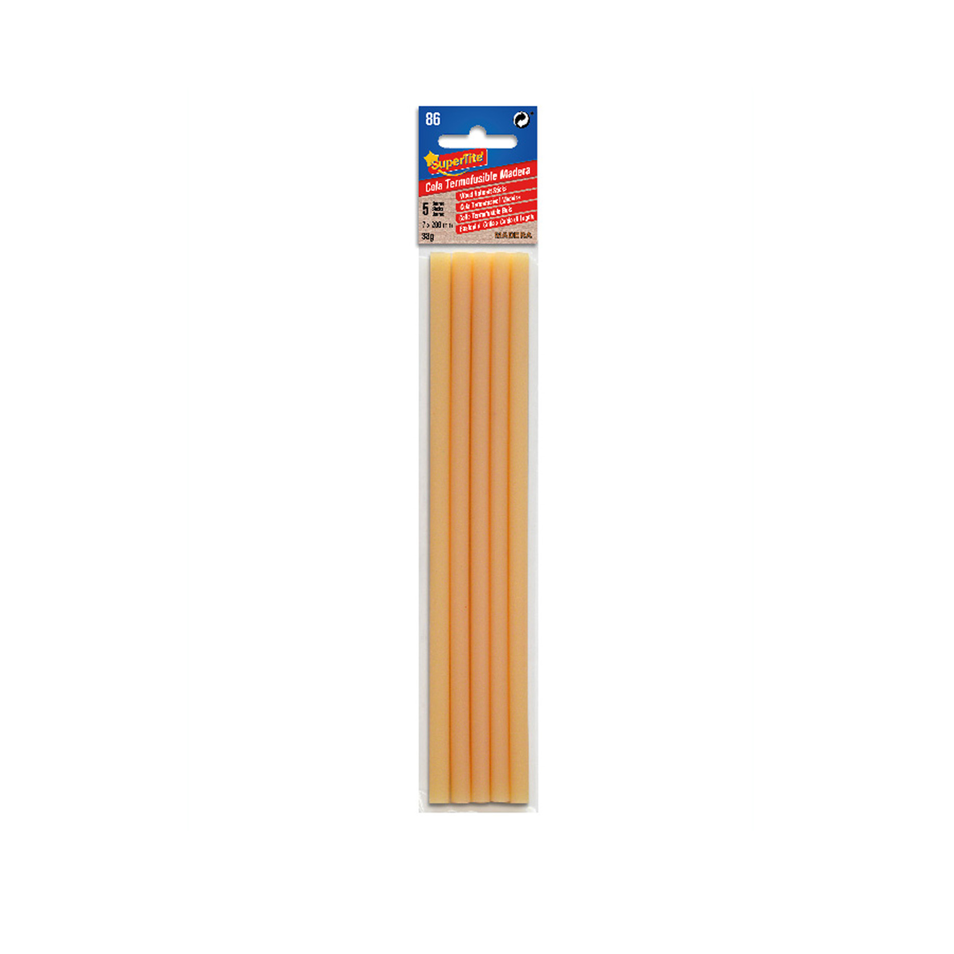 Cola Quente Supertite para Pistola Madeira 38gr 7mmx20cm Pack 5