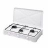 Fogão Gás Portátil Esmalte 3 Bocas Branco 61X35X12cm Fogão Gás Portátil Esmalte 3 Bocas Branco 61X35X12cm