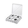 Fogão Gás Portátil Esmalte 4 Bocas Branco 57X52X7.5cm Fogão Gás Portátil Esmalte 4 Bocas Branco 57X52X7.5cm