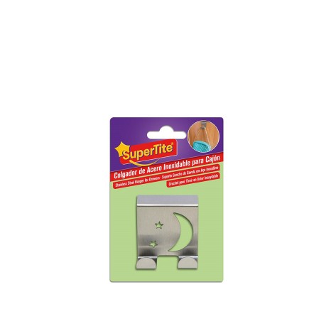 Cabide Adesivo Inox para Gaveta 5X2X5cm - Image product
