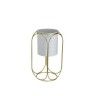 Vaso Branco Base Dourada Redondo Vaso Branco Base Dourada Redondo