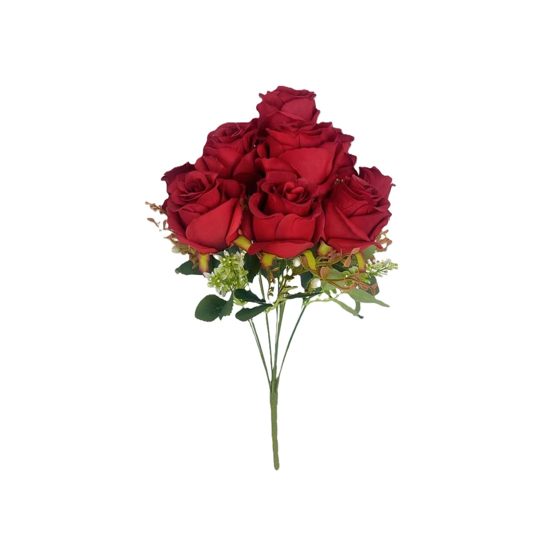 Ramo Botões Rosas 10 Flores 50cm