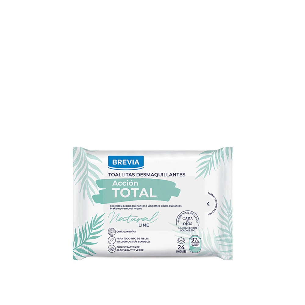 Toalhitas Desmaquilhantes Brevia Natural Line Pack 24