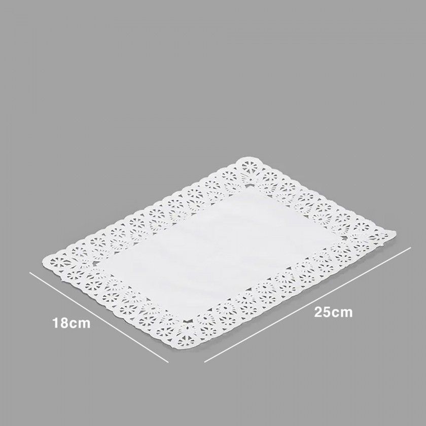 Naperon Papel Retangular Branco 18X25cm Pack 10 Naperon Papel Retangular Branco 18X25cm Pack 10
