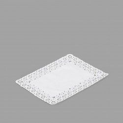 Naperon Papel Retangular Branco 18X25cm Pack 10