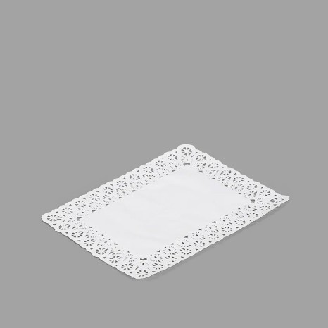 Naperon Papel Retangular Branco 18X25cm Pack 10 - Image product