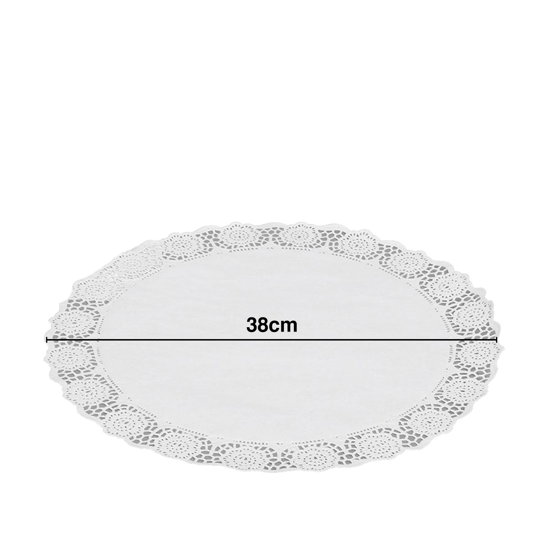 Naperon Papel Redondo Branco 38cm Pack 5