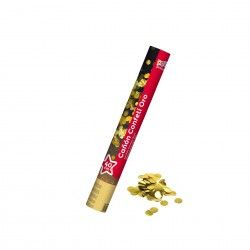 Tubo Confetis Dourado 40cm