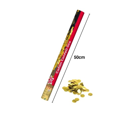 Tubo Confetis Dourado 50cm - Image product