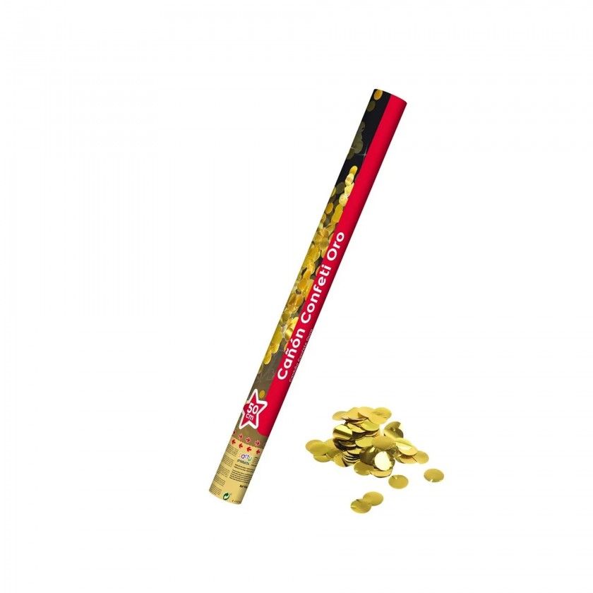 Tubo Confetis Dourado 50cm Tubo Confetis Dourado 50cm