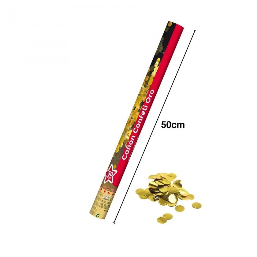 Tubo Confetis Dourado 50cm Tubo Confetis Dourado 50cm