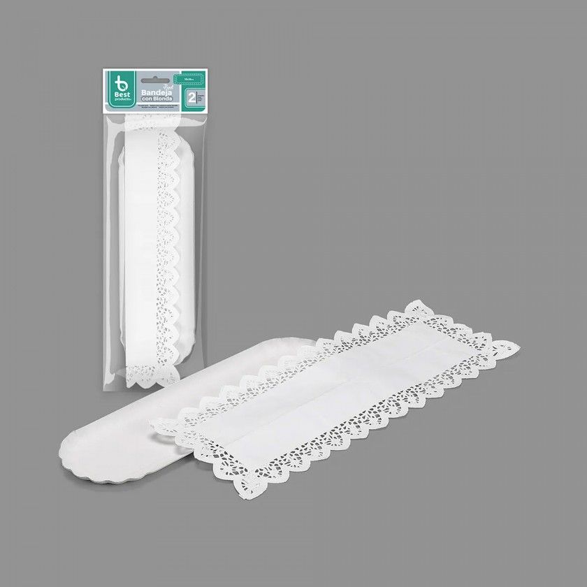 Naperon Papel com Bandeja Oval Branco 10X36cm Pack 2 Naperon Papel com Bandeja Oval Branco 10X36cm Pack 2