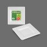 Prato Biodegradável Cana Açucar Quadrado 20X20cm Pack 25 Prato Biodegradável Cana Açucar Quadrado 20X20cm Pack 25