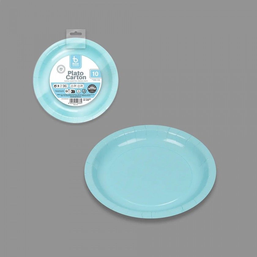 Prato Cartão 20cm Pack 10 Prato Cartão 20cm Pack 10
