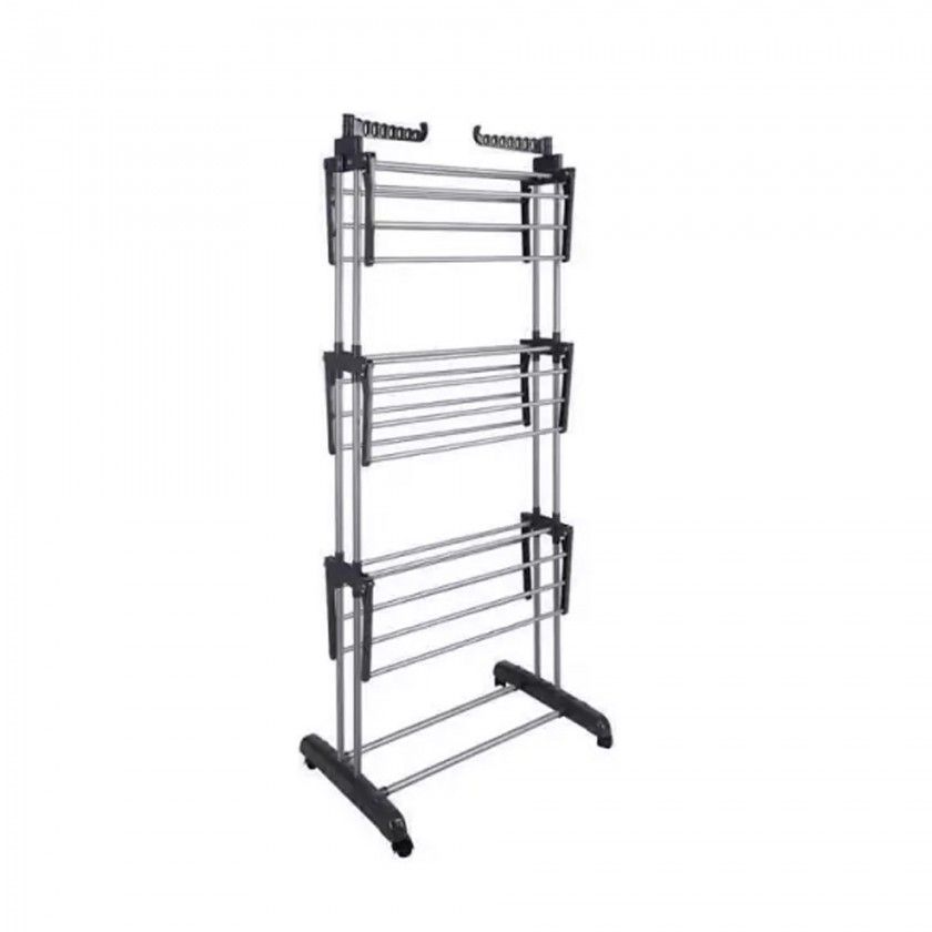 Estendal Chão 3 Andares com Rodas 76X66X176cm Estendal Chão 3 Andares com Rodas 76X66X176cm