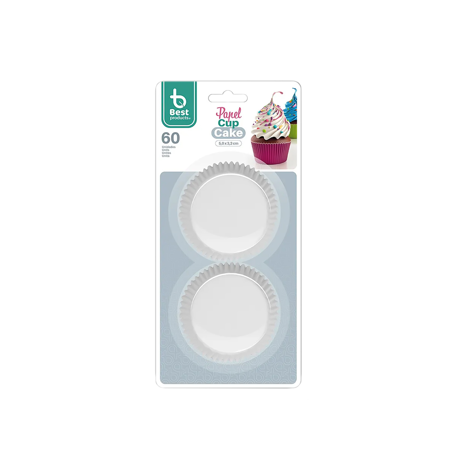 Forma Queque Branco 4.8X3.4cm Pack 60