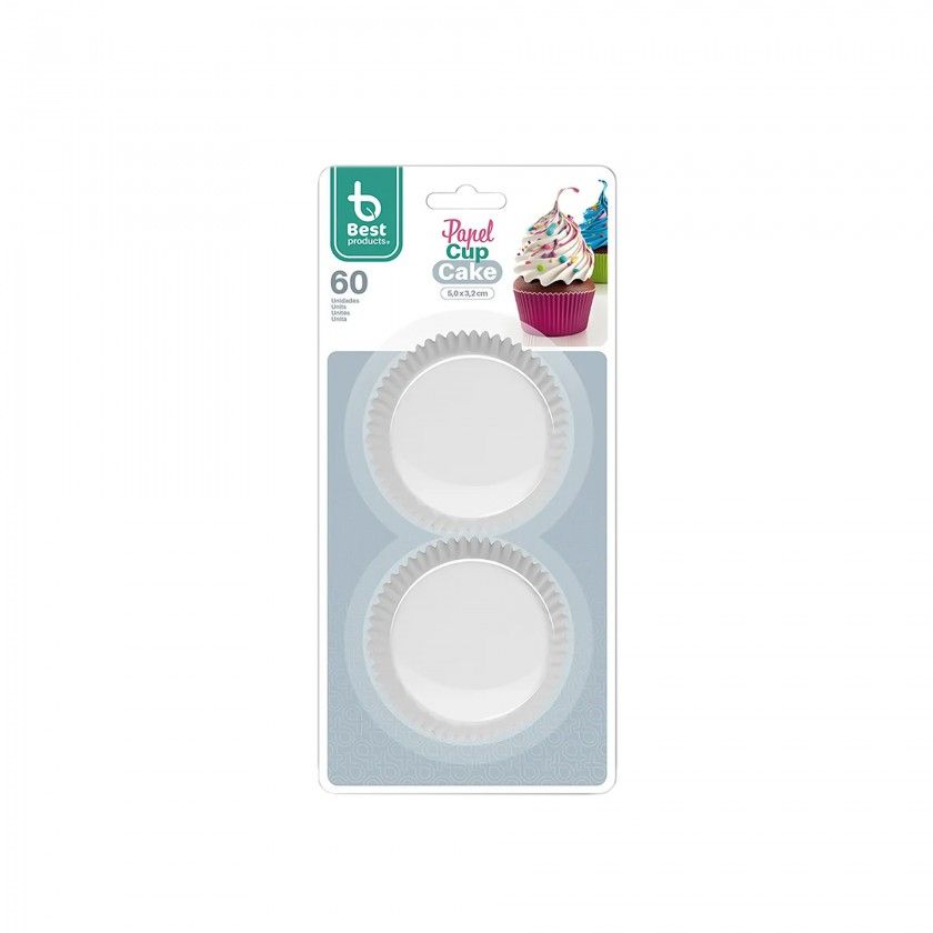Forma Queque Branco 4.8X3.4cm Pack 60 Forma Queque Branco 4.8X3.4cm Pack 60