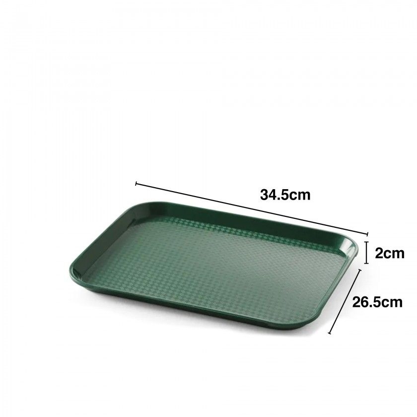Bandeja Fast Food Polipropileno Verde 26.5X34.5X2cm Bandeja Fast Food Polipropileno Verde 26.5X34.5X2cm