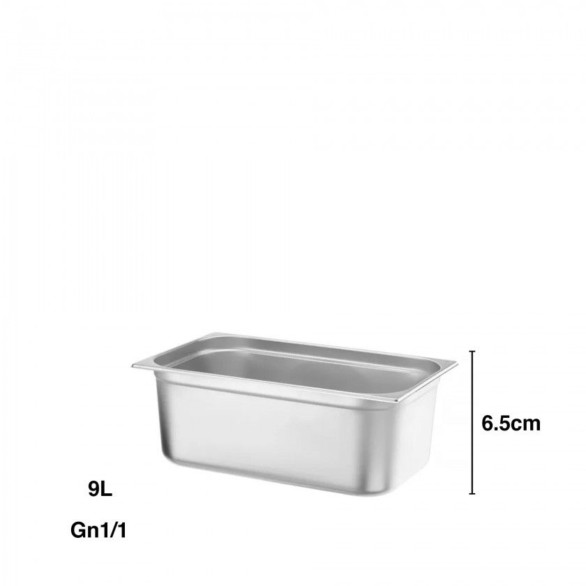 Contentor Inox 9L Gn1/1X65mm Contentor Inox 9L Gn1/1X65mm