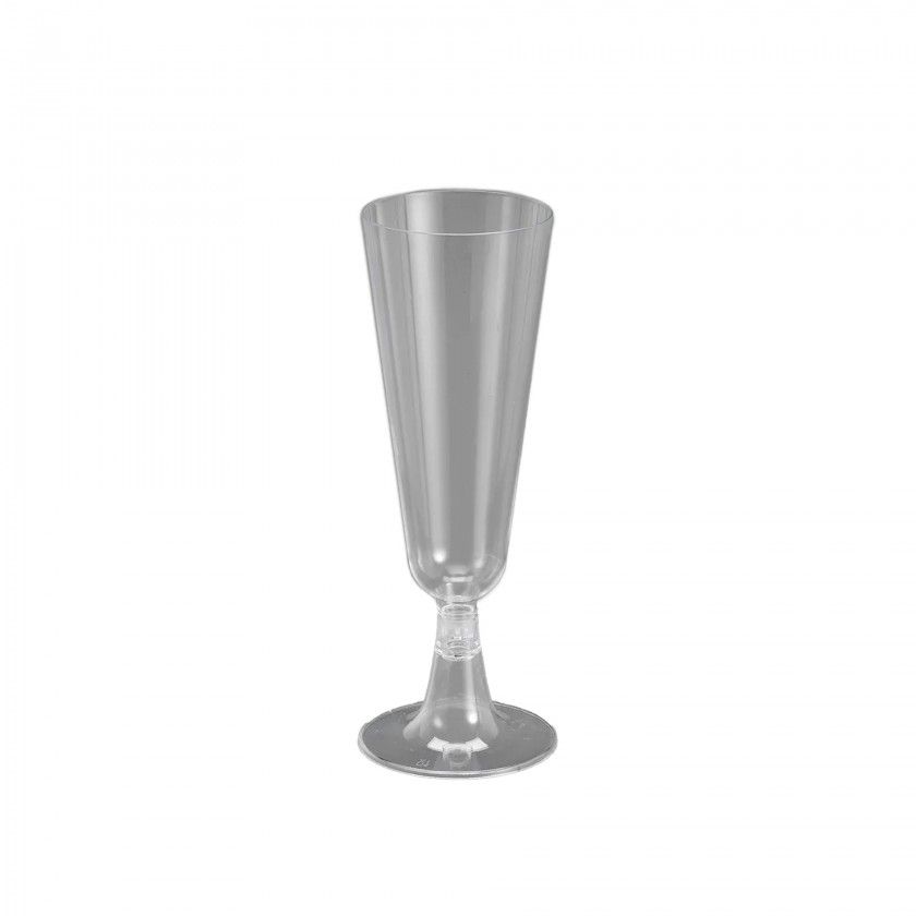 Copo Flute Plástico Reutilizável Incolor 150ml 5.5X6X16.4cm Pack 50 Copo Flute Plástico Reutilizável Incolor 150ml 5.5X6X16.4cm Pack 50