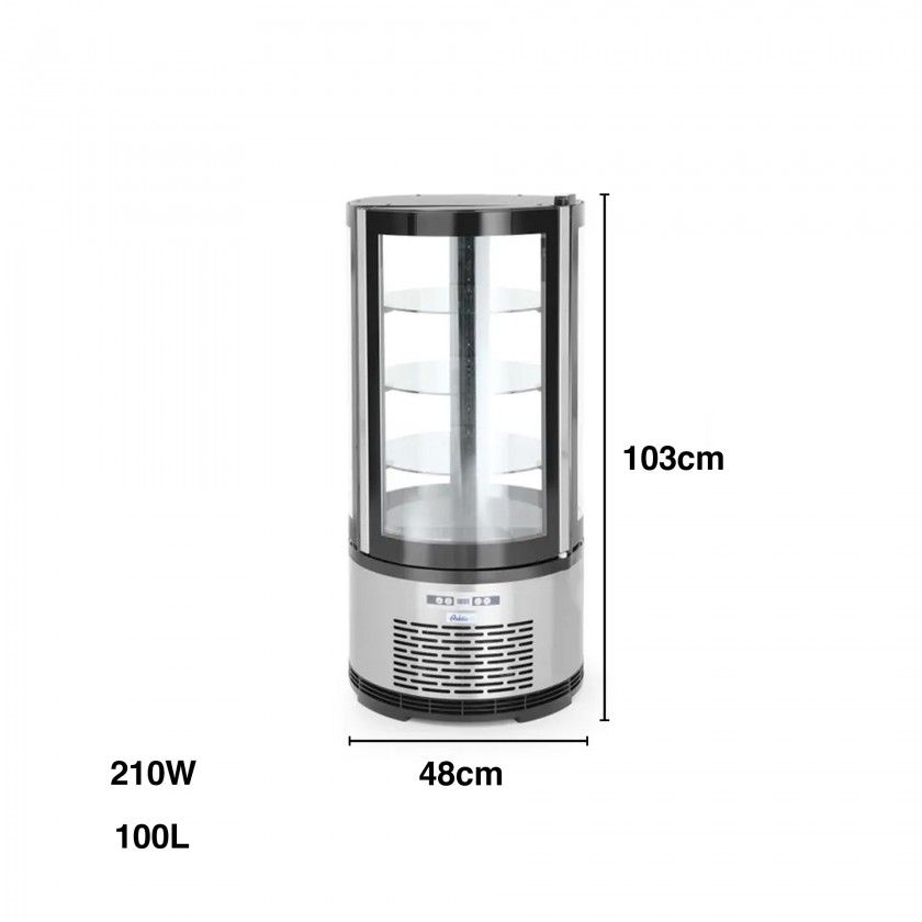 Expositor Bolos Inox 3 Níveis 210W 100L 48X103cm Expositor Bolos Inox 3 Níveis 210W 100L 48X103cm