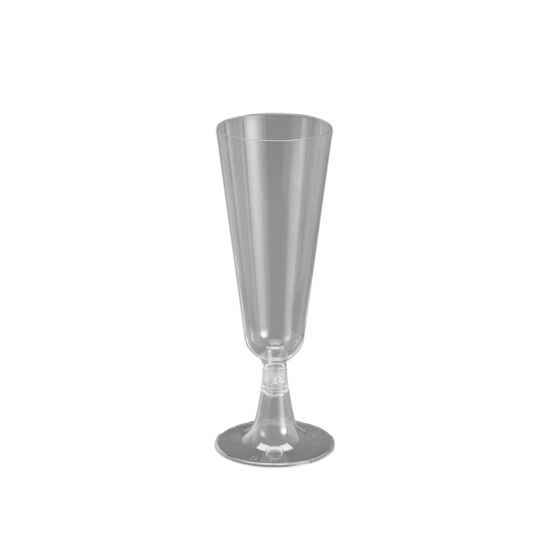 Copo Flute Plástico Reutilizável Incolor 150ml 5.5X6X16.4cm Pack 50