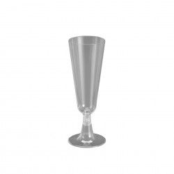Copo Flute Plstico Reutilizvel Incolor 150ml 5.5X6X16.4cm Pack 50