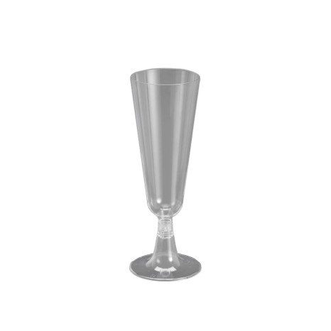 Copo Flute Plástico Reutilizável Incolor 150ml 5.5X6X16.4cm Pack 50 - Image product