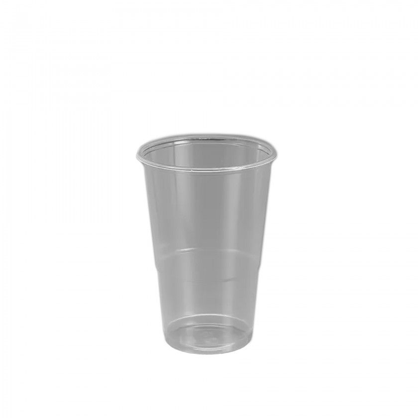 Copo Plástico Reutilizável Incolor 350ml 8.3X5X10.9cm Pack 50 Copo Plástico Reutilizável Incolor 350ml 8.3X5X10.9cm Pack 50