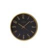Relógio Parede Timemark Redondo Preto Borda Dourada 34cm Relógio Parede Timemark Redondo Preto Borda Dourada 34cm