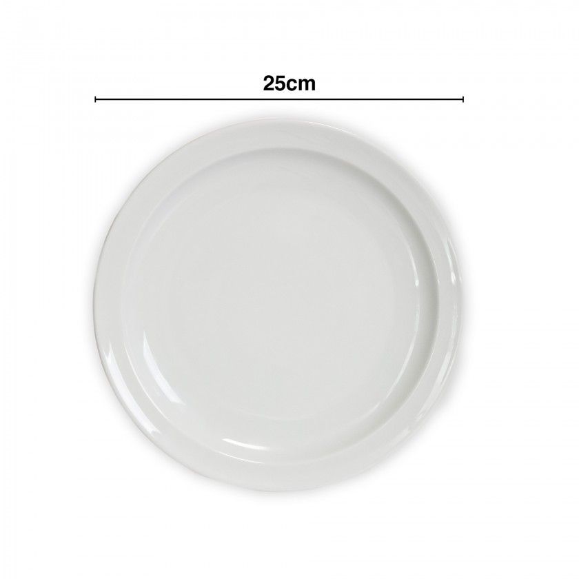 Prato Europa Raso Branco 25cm Prato Europa Raso Branco 25cm