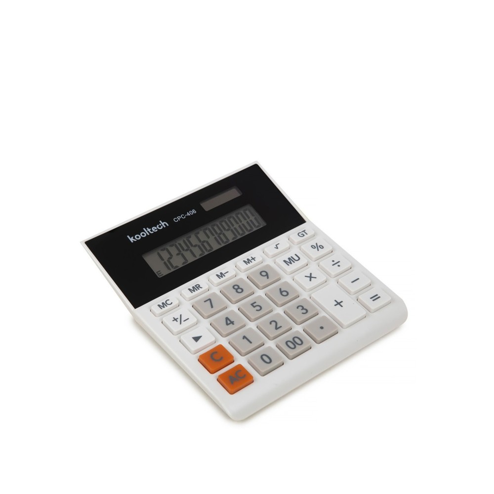 Calculadora Kooltech 12 Dígitos Branca 13X14X2cm