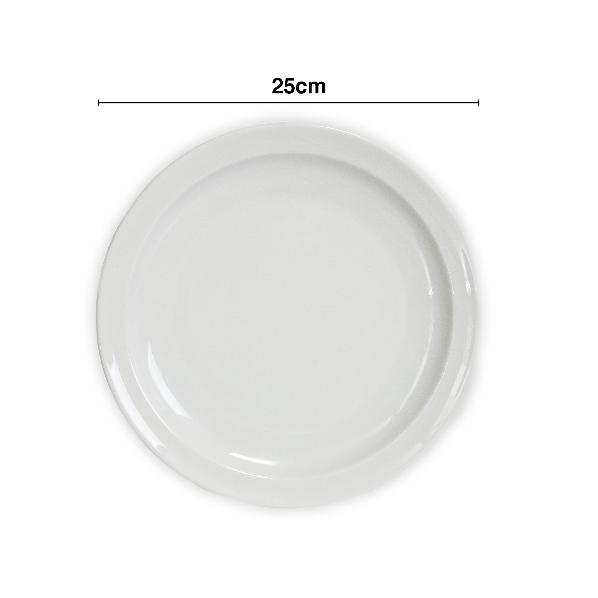 Prato Europa Raso Branco 25cm