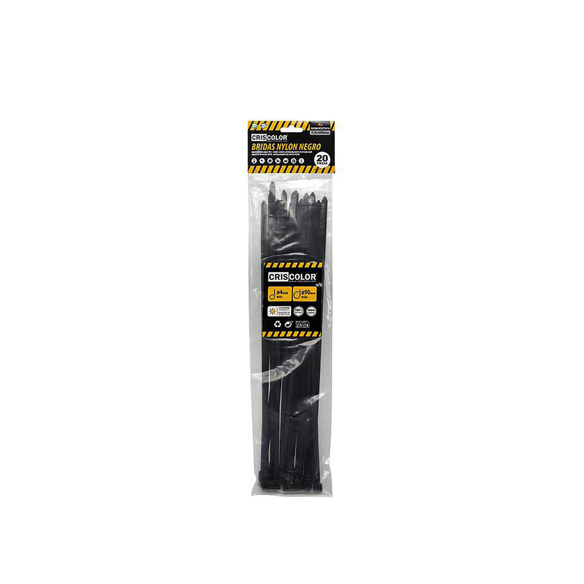Abraçadeira Nylon Preto Pack 20